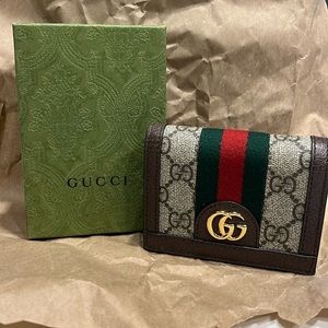 Gucci OPHIDIA GG CARD CASE WALLET